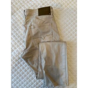 Guess Mens Scotch Fit Medium Rise Skinny Jeans Tan Khaki 32x30 XBO144D3191